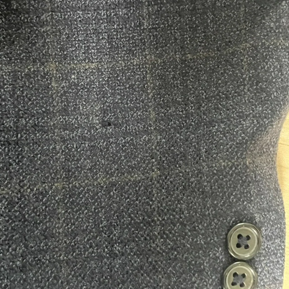 Austin Reed Blazer Mens 44R Blue Glen Plaid Wool Sport Coat USA Wright & Simon